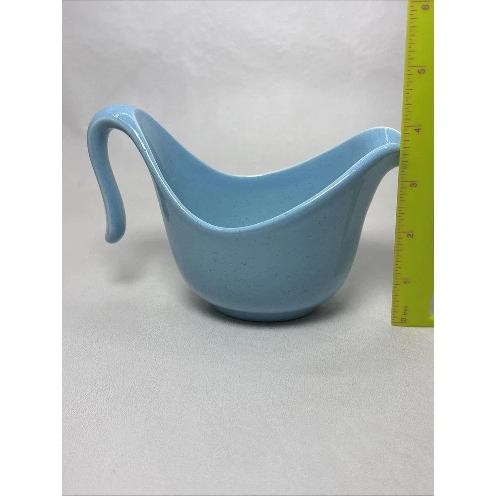 Vintage MCM‎ Cream Sauce Gravy Boat Turquoise Pebbleford Taylor Smith Taylor
